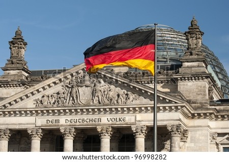 Similar – Image, Stock Photo Reichstag with German flag
