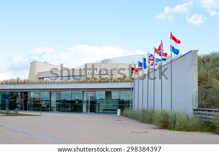 Saint Marie du Mont, France - October 11, 2014; The Utah Beach D-Day Museum, Normandy, France.  Utah Beach is one of the five Landing beaches in the Normandy landings on 6 June 1944,in World War II.