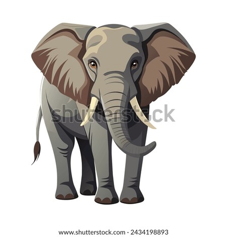 Elephant illustration on White Background