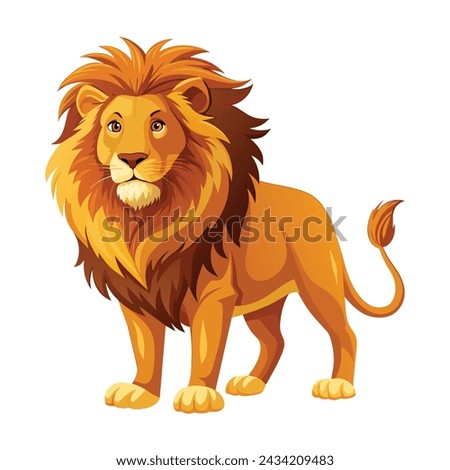 Lion illustration on White Background