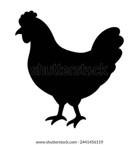 silhouette of a chicken on white