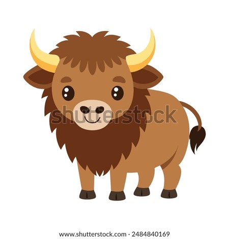 Illustration of Cute Buffalo animal