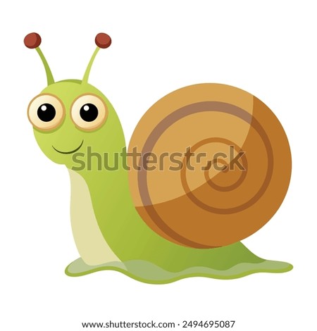 Illustration of Grove snail isolated