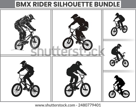 Similar – Foto Bild Schwarzer Athlet fährt BMX-Rad auf Plattform