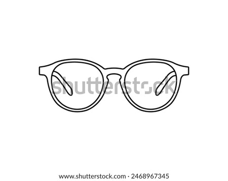 Eyeglasses Outline icon vector. Eyeglasses vector design and illustration. Eyeglasses Outline isolated white background