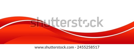 Vector red line background curve element with white space for text and message design, overlapping layers, vector