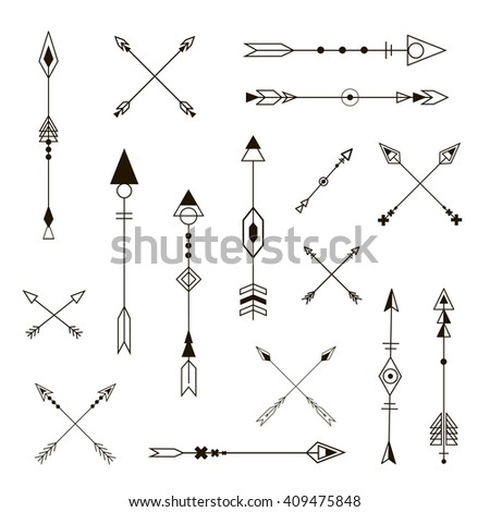 Set Of Decorative Arrows. Design Elements. Fashion Decorative Ornament ...