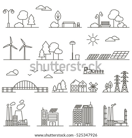 Similar – Image, Stock Photo City view with windmill