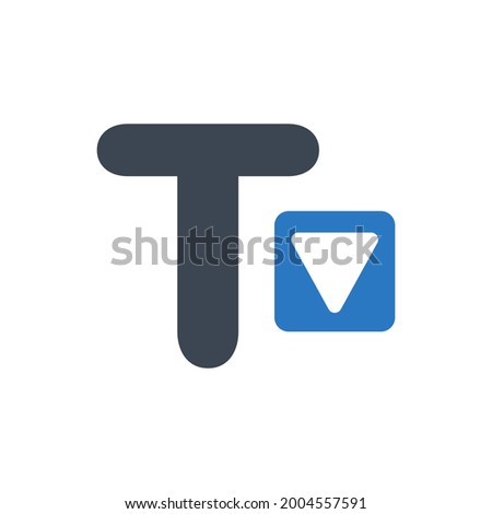 Font smaller icon. Vector EPS file.