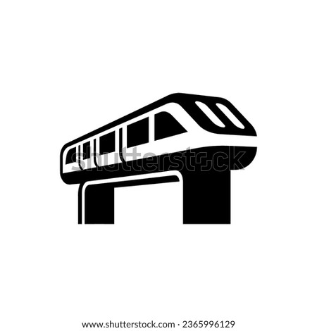 Monorail icon isolated on white background