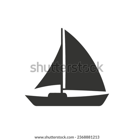 Catamaran Icon on White Background - Simple Vector Illustration