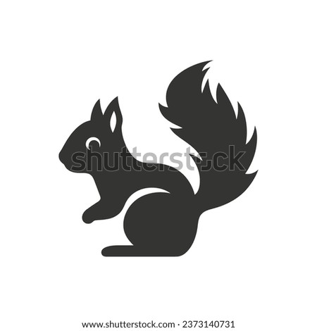 Squirrel Icon on White Background - Simple Vector Illustration