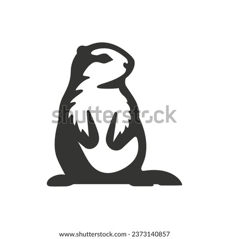Marmot Icon on White Background - Simple Vector Illustration