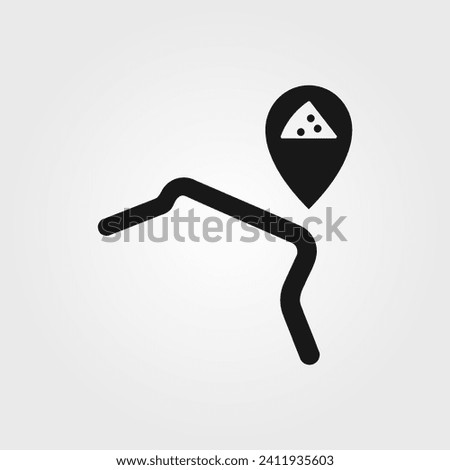 Pizza delivery drop-off point icon - Simple Vector Illustration