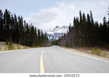 Mountain landscape of Banff National Park in Alberta, Canada