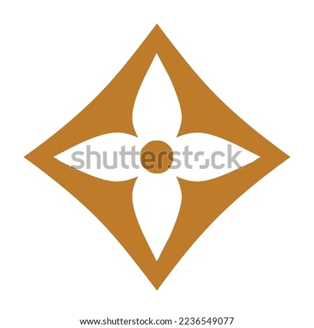 plant flower element sign logo icon vector template