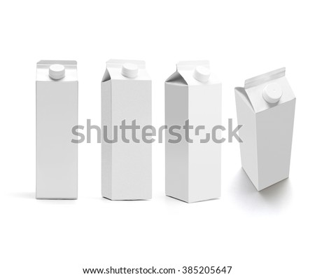 Download Set Of Juice Boxes. Retail Package Mockup Set Stock Photo ...