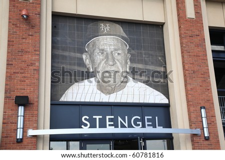 NEW YORK - JUNE 23: The Casey Stengel entrance at Citi Field on June 23, 2010 in New York. Stengel was the first manager of the Mets when the franchise began in 1962.