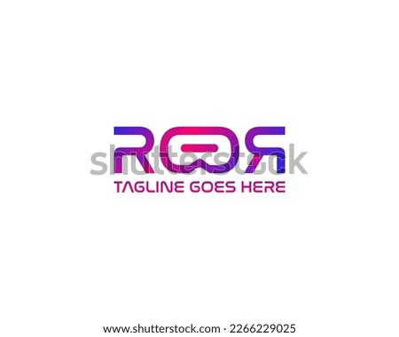 Futuristic gradient ROR Logo with VR Element