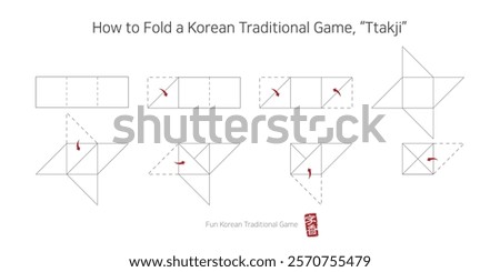 How to Fold a Korean Traditional Game, “Ttakji”2