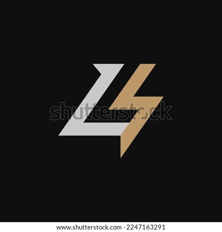 Monogram Initial Letter LS Logo Template Design