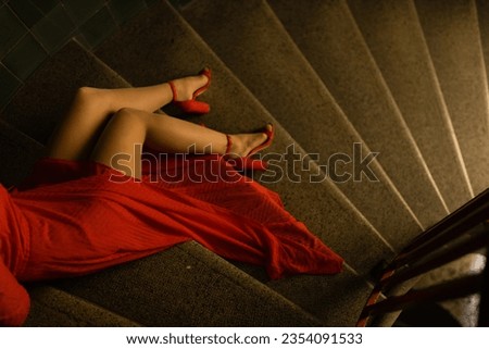 Similar – Image, Stock Photo Spiral staircase lying