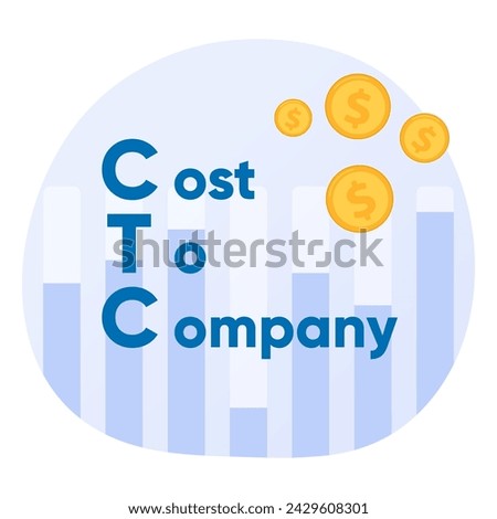 CTC Cost To Company Vector Illustration