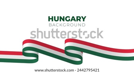 Waving Hungarian Flag. Hungaria Concept Background.