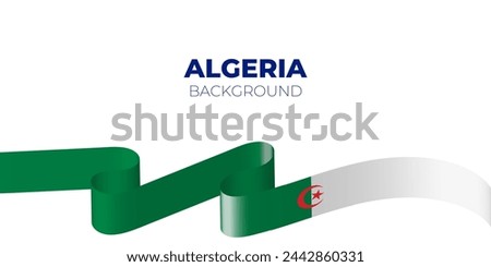 Waving Algeria Flag. Algeria Concept Background.