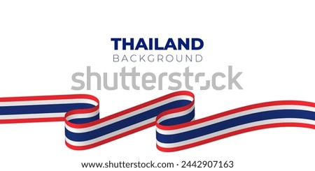 Waving Thailand Flag. Thailand Concept Background.