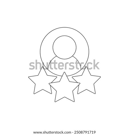 Rating employee icon logo sign vector outline