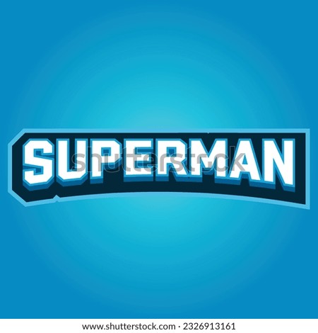 Vector Superman text logo design