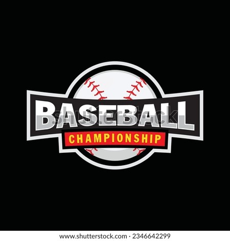 Modern professional Baseball championship emblem for baseball team