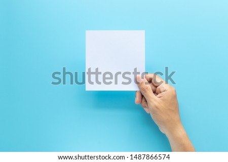 Image, Stock Photo Hands holding Post-it with “Just do it!” written on it. Motivation.