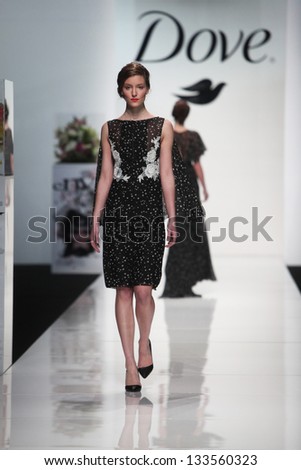 ZAGREB, CROATIA - MARCH 15: Fashion model wears clothes made by eNVy Room on 
