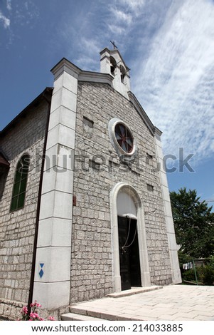 CETINJE, MONTENEGRO - JUNE 09, 2012: The Catholic Church of St. Anthony of Padua, on June 09, 2009 in Cetinje, Montenegro