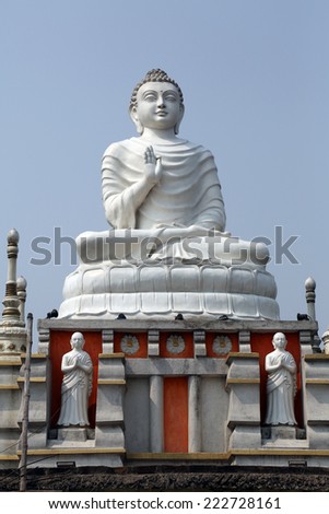 HOWRAH, INDIA - FEBRUARY 14: Buddhist temple in Howrah, West Bengal, India on February 14, 2014