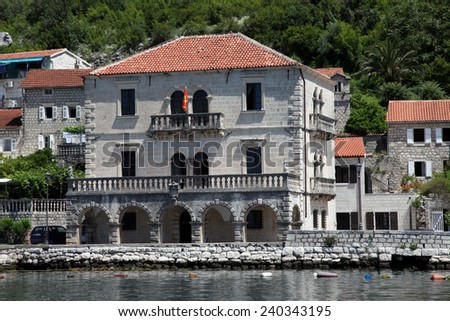 PERAST, MONTENEGRO - JUNE, 08: Mediterranean house, on June 08, 2012 in Perast, Montenegro