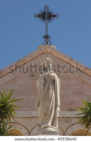 Virgin Mary, St. Catherine church, Bethlehem, Palestine, Israel