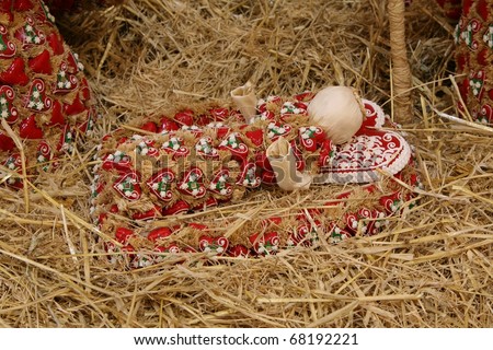 Baby Jesus, Nativity scene, creche, or crib, is a depiction of the birth of Jesus