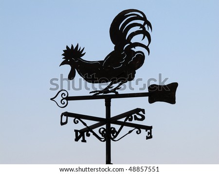 rooster-shaped weathervane