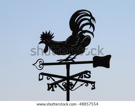 rooster-shaped weathervane