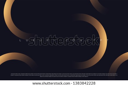 Black premium background with luxury dark golden geometric elements. Rich background for poster, banner, flyer etc. Vector EPS ストックフォト © 