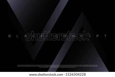 Black premium abstract background with luxury gradient geometric elements. Rich background for exclusive design. - Vector