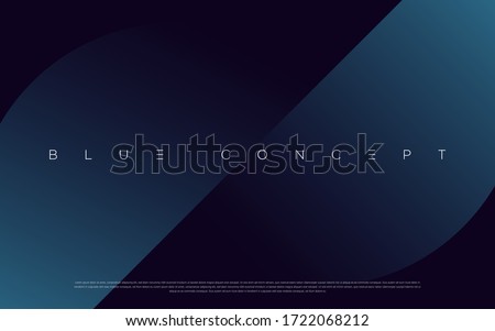 Minimalist deep blue premium abstract background with luxury geometric dark shapes. Exclusive wallpaper design for poster, brochure, presentation, website etc. - Vector EPS