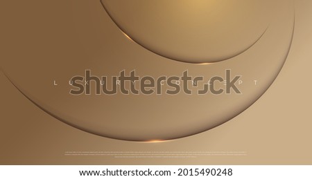 Vector abstract golden luxury backgrounds with light effected geometric graphic elements, cuts, stripes, lines, rounds for poster, flyer, digital board and concept design.
