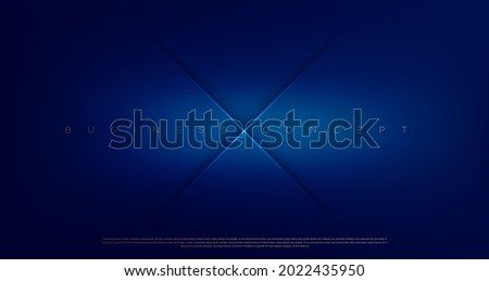 Abstract navy dark blue color X letter with light effected cuts background for poster, website and design concepts. Vector illustration eps 10
