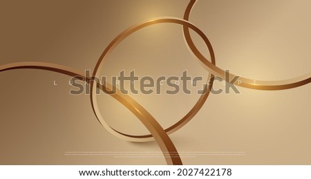 Luxury gold light effected rings background with premium geometric design elements for poster, website and design concepts. Vector illustration EPS 10