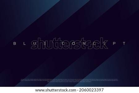 Premium blue abstract background concept with luxury geometric dark shapes. Exclusive cool art wallpaper design. ストックフォト © 