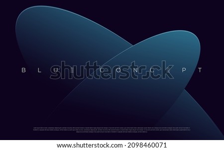 Premium blue abstract background concept with luxury geometric dark shapes. Exclusive cool art wallpaper design.